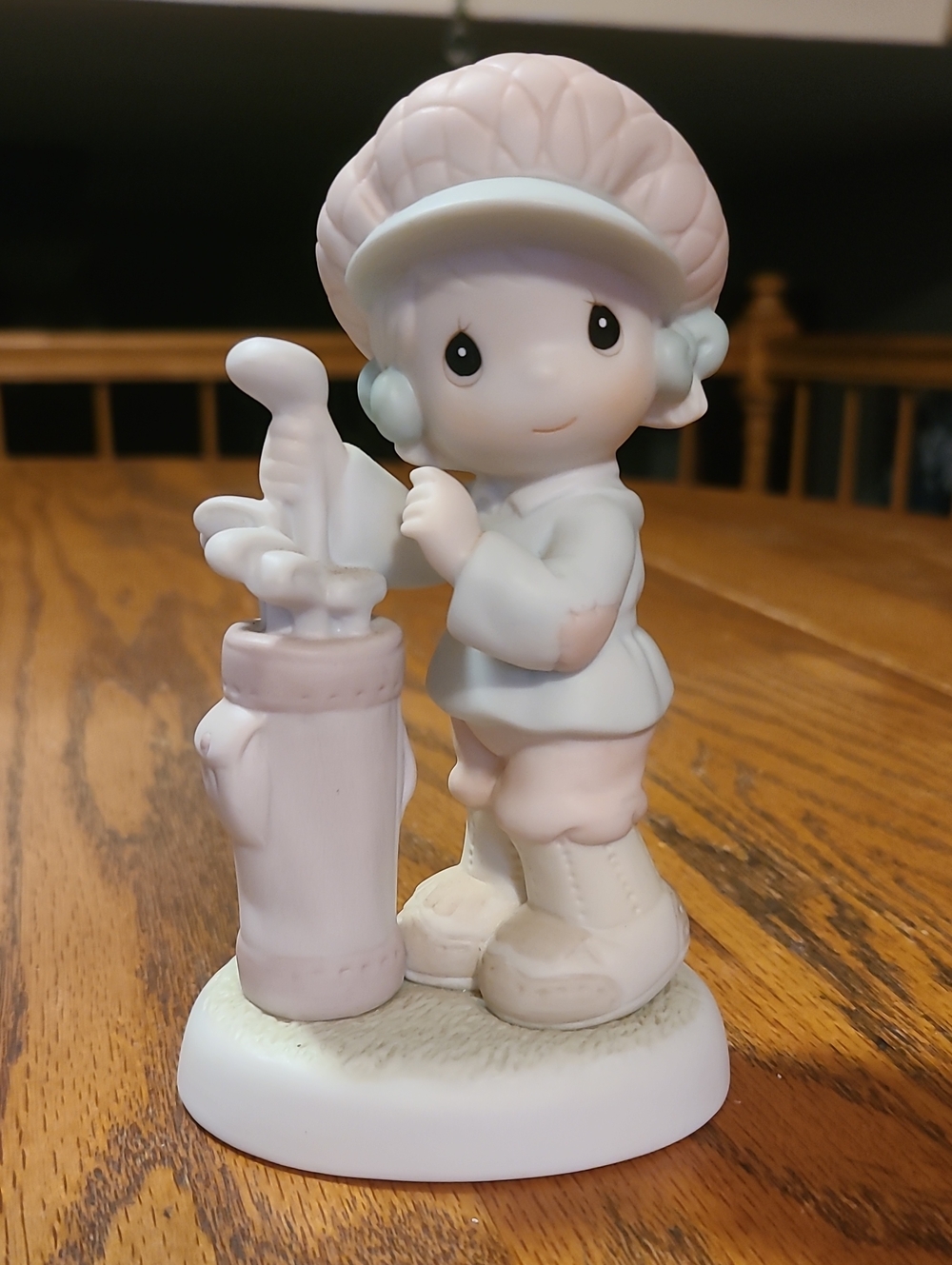 Precious Moments White Porcelain Figurine Marked "You Suit Me to a Tee" - Golf